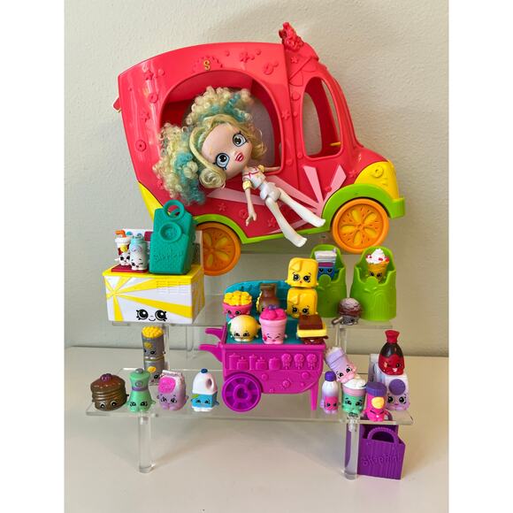 Shopkins Shoppies Groovy Smoothie Juice Truck with Accessories and Popette Doll - Picture 1 of 16